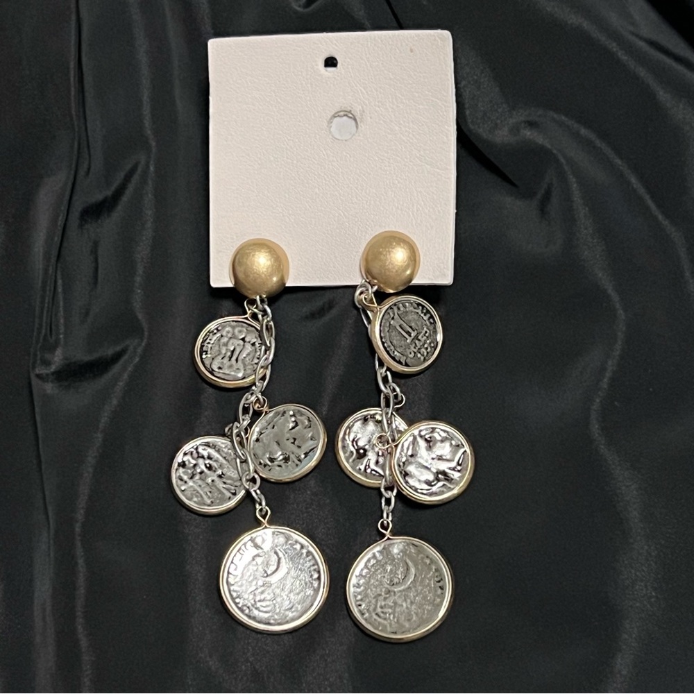 Free People Dangling Coin Earrings